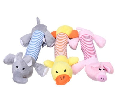 Funny Dog Sound Squeak Pet Toy-Plush Chew & Play Companion Dias Dazzling Discoveries
