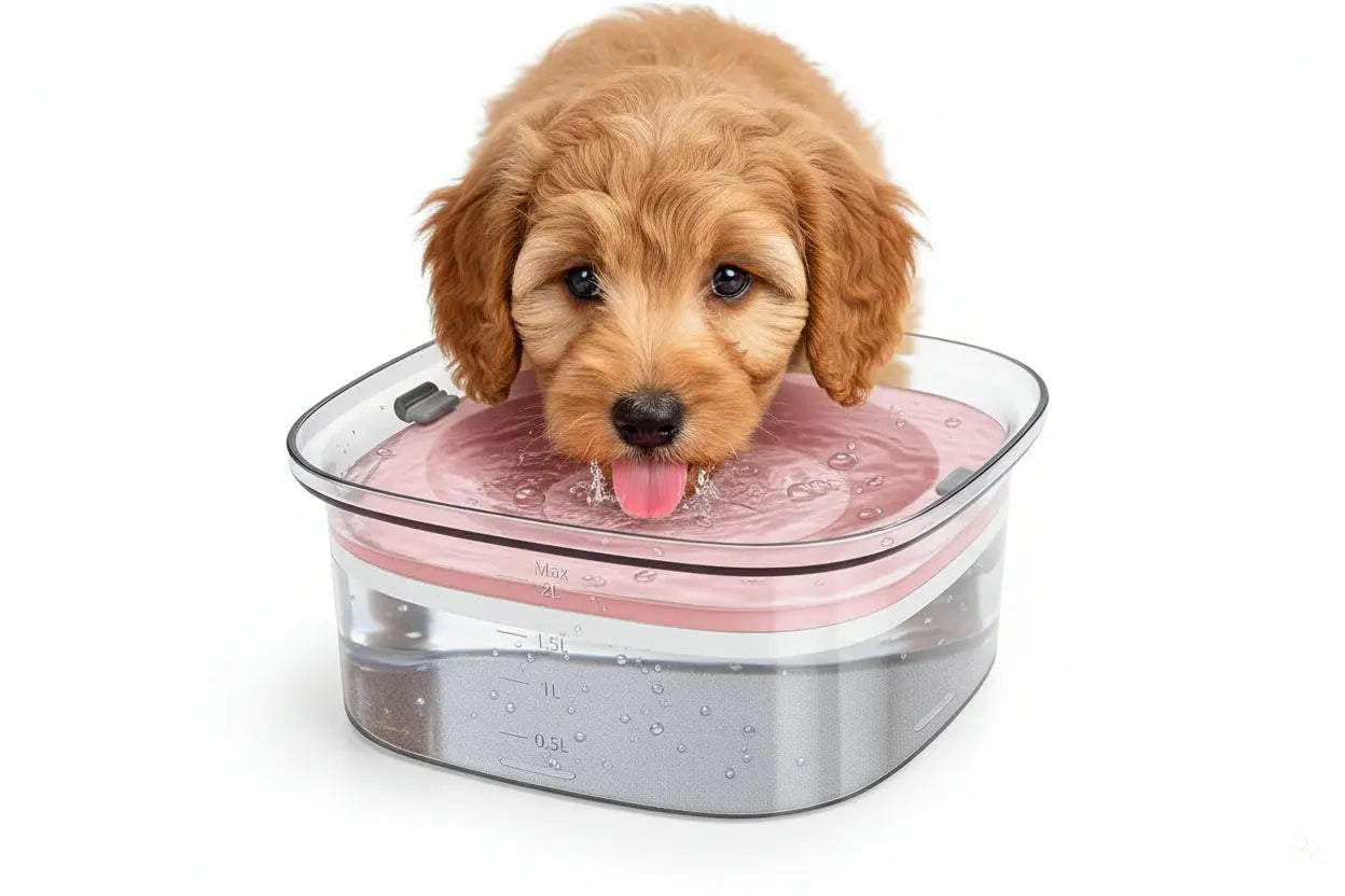 "The Dazzling 2L No-Spill Slow-Feeder: Hydration Made Spotless" CJ