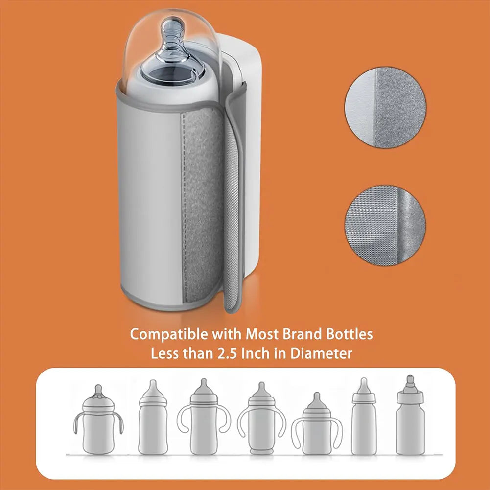 🍼 Warm Bottles Anywhere—Rechargeable Portable Bottle Warmer for On-the-Go Baby Feeding