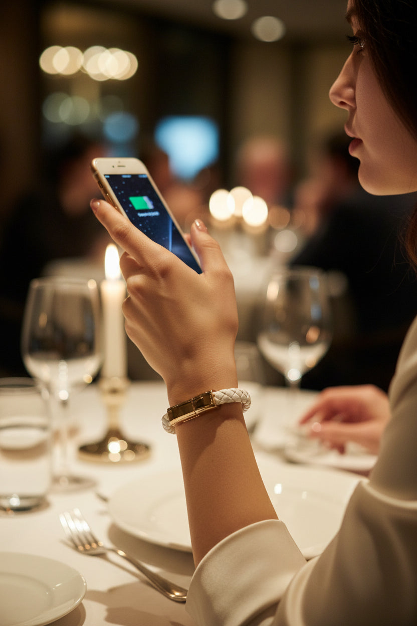 Braided Leather Bracelet Charger (USB/Type‑C/Apple Compatible) CJ