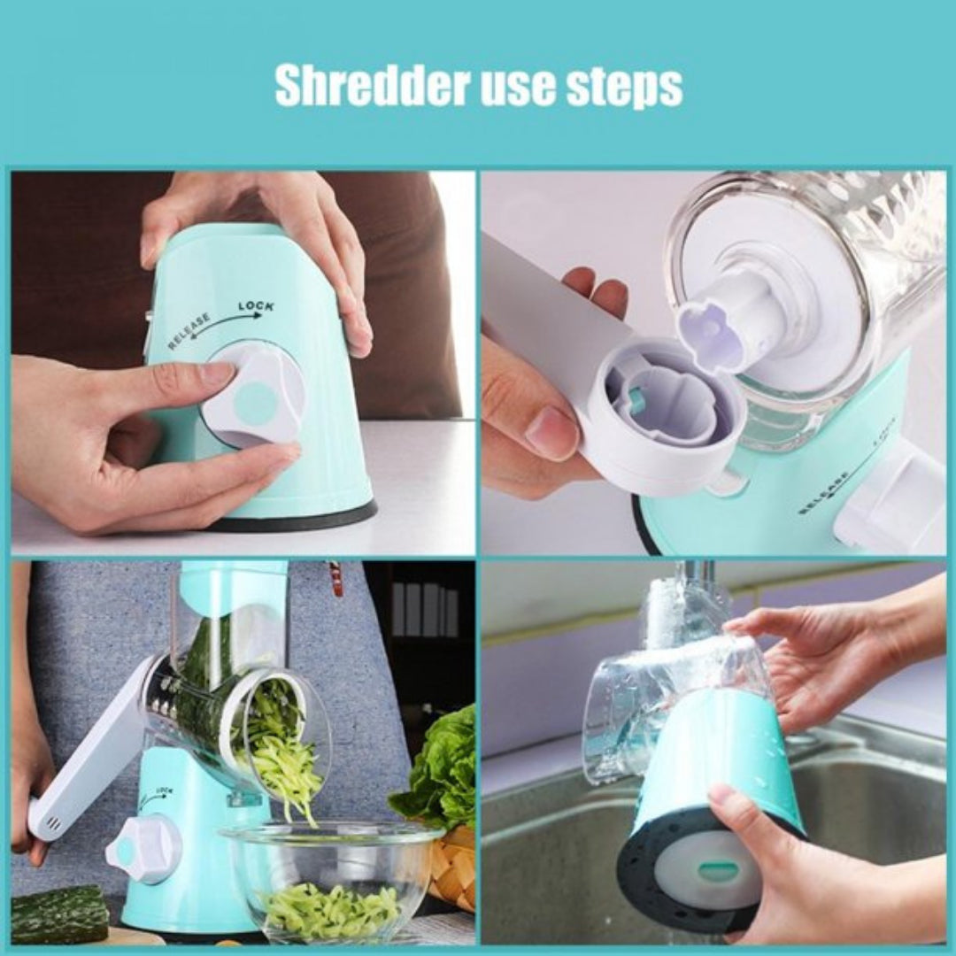 Manual Rotary Cheese Grater with Handle