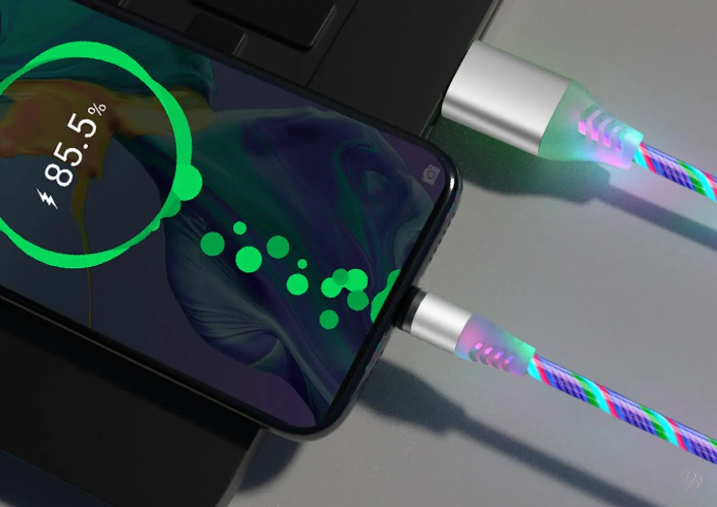 LED Magnetic Charger Cable – Fast Charge for iPhone/Android/Type‑C CJ