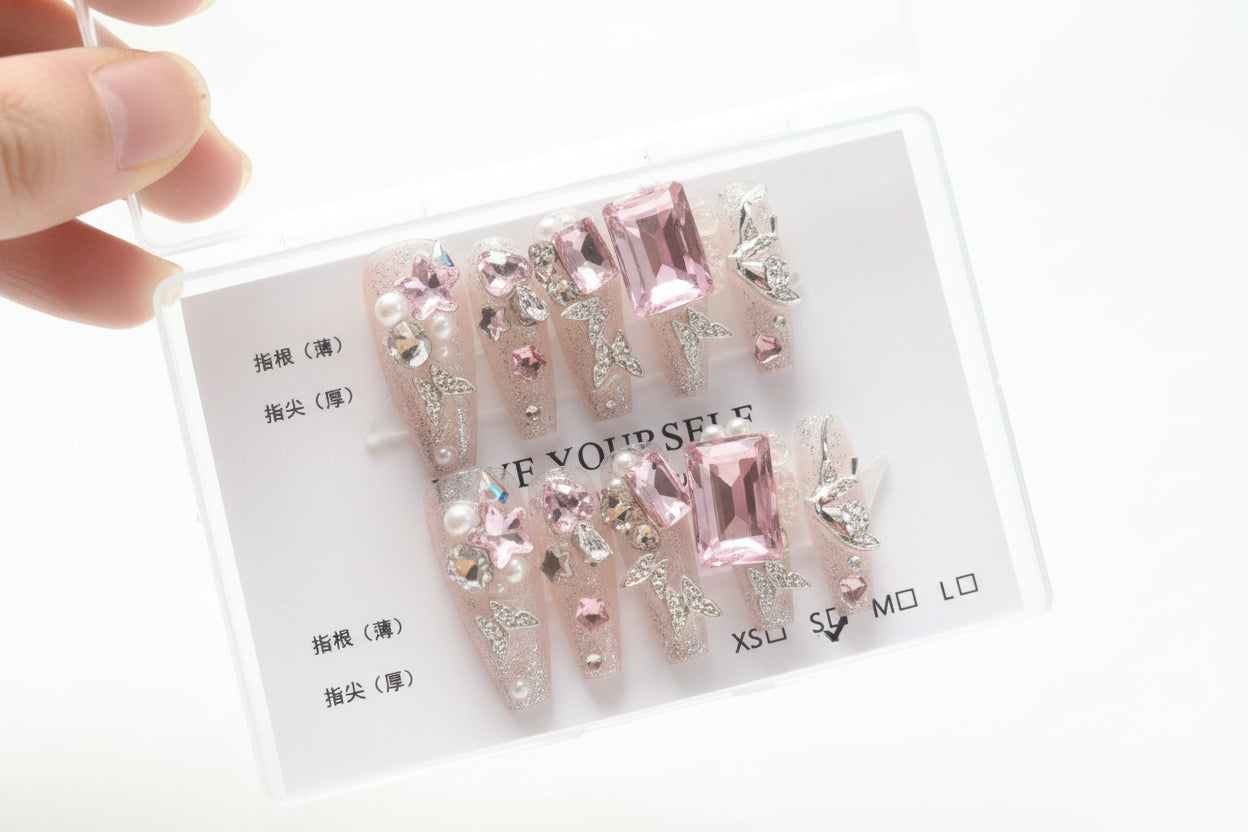 Butterfly Armor Press‑On Nails – Ultra‑Thin, Seamless, Sweet INS Style