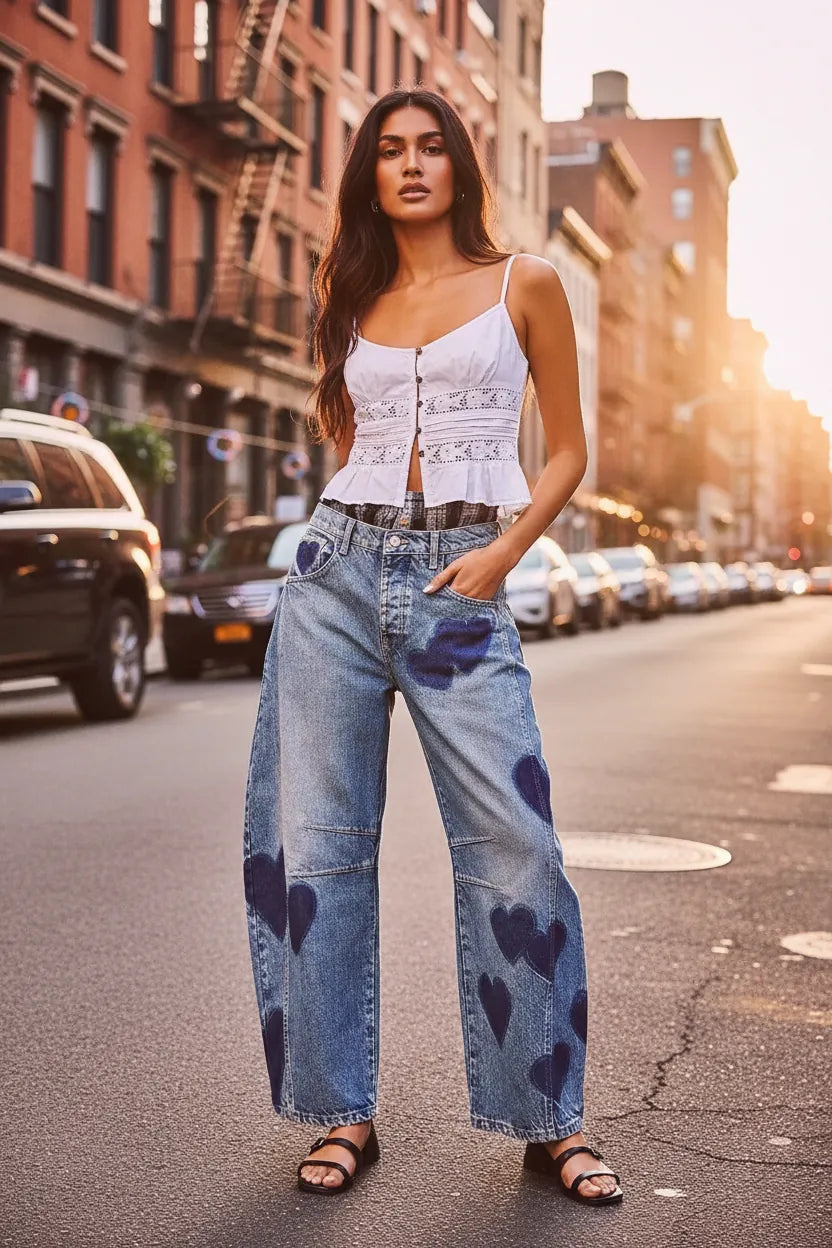 Mid Rise Wide-Leg Jeans Mid Rise Wide-Leg Jeans