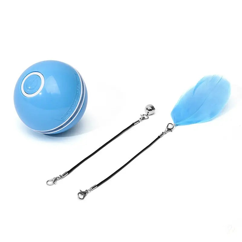 360° Smart Interactive Cat Toy Ball | Automatic LED Rolling Ball with Catnip CJ