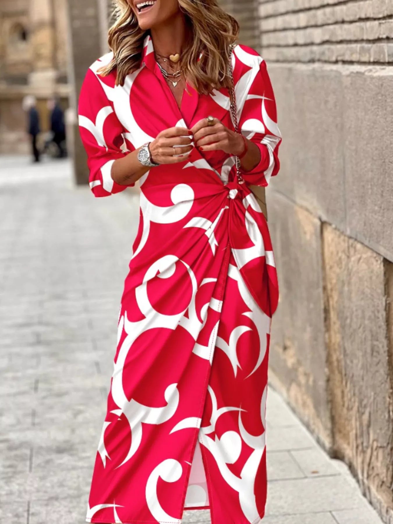 Dazzling Discoveries: The Printed Collared Neck Shirt Dress