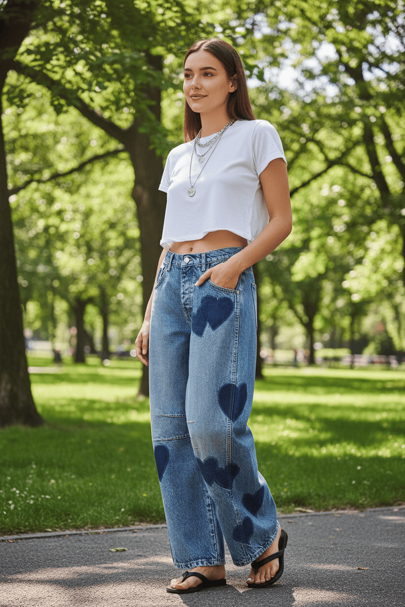 Mid Rise Wide-Leg Jeans Mid Rise Wide-Leg Jeans