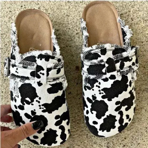 Classic Round-Toe Canvas & Leather Loafers Round Toe Flats Loafers - Dias Dazzling Discoveries