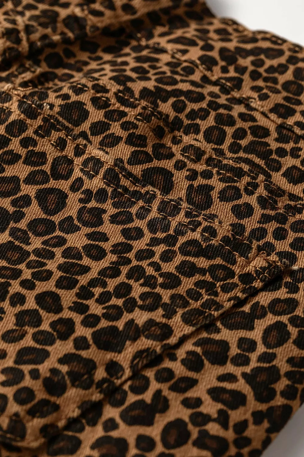 Glamorous Edit✨️Leopard Print Ruffled Hem Shift Jeans Glamorous Edit✨️Leopard Print Ruffled Hem Shift Jeans