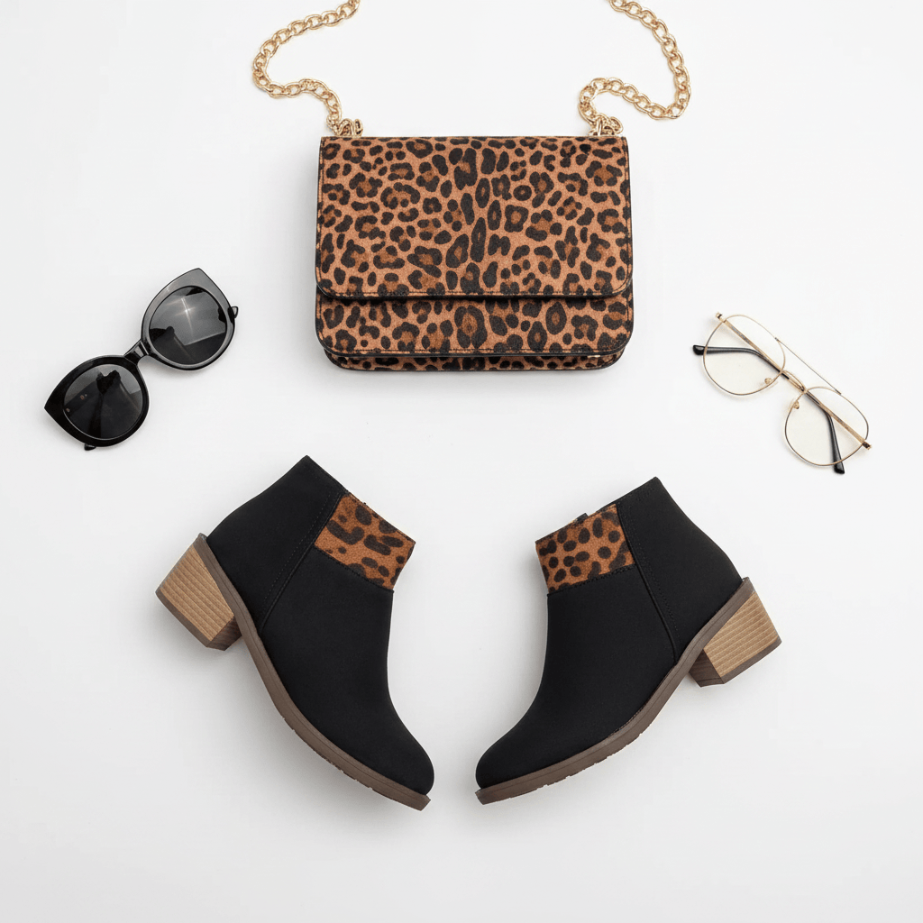 Footwear Leopard Block Heels Boots Leopard Block Heels Boots - Dias Dazzling Discoveries