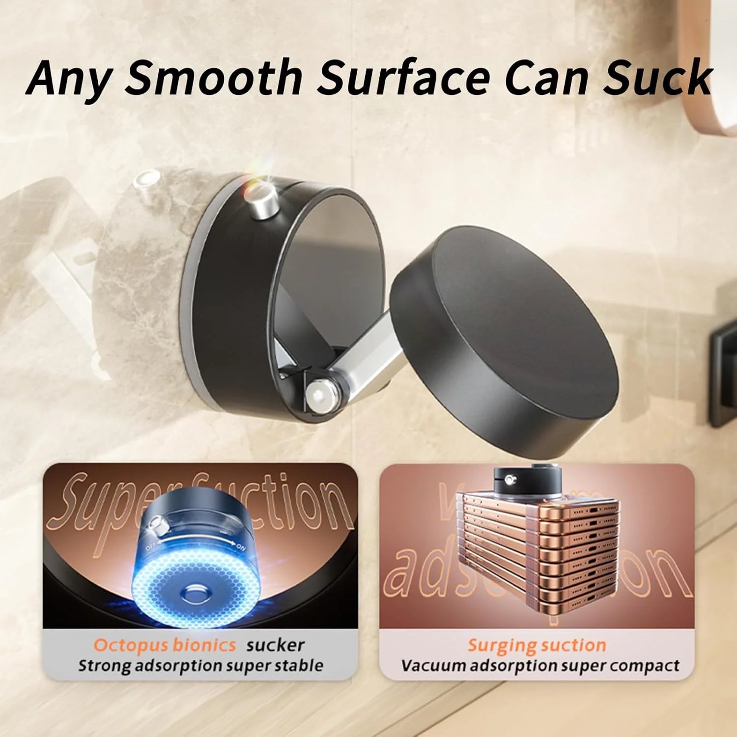 Vacuum Magnetic Phone Holder Updated Suction Cup Phone Mount Foldable