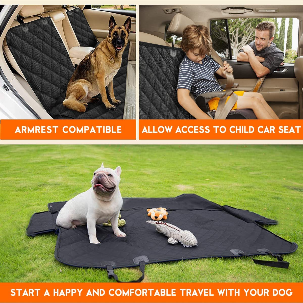 Universal Waterproof Dog Car Seat Cover – Durable, Non-Slip Protection for Pets & kids