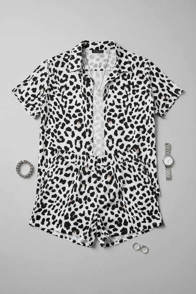 🐆Men's Plus Size Leopard Set: Bold Style, Confident Fit Trendsi