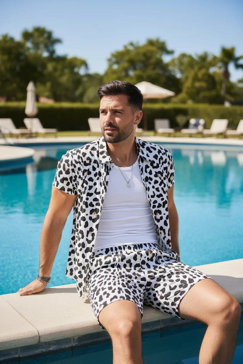 🐆Men's Plus Size Leopard Set: Bold Style, Confident Fit Trendsi