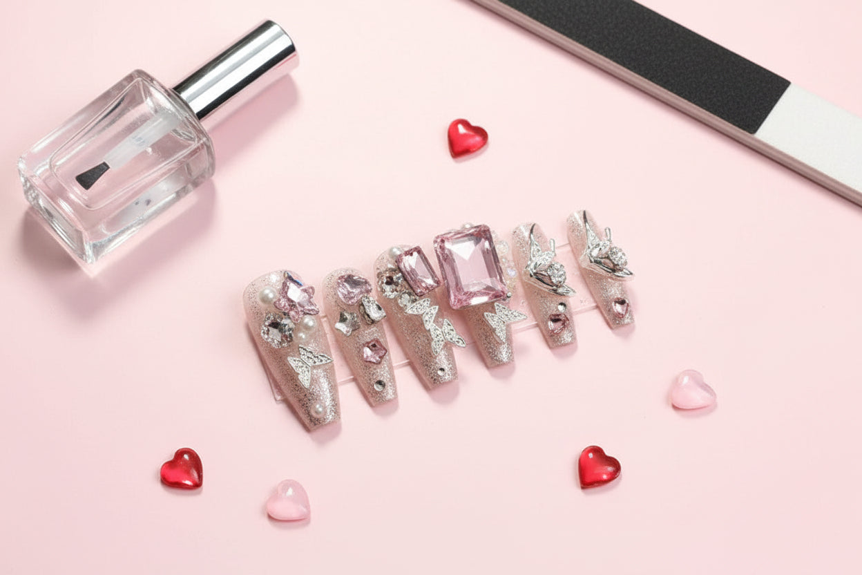 Butterfly Armor Press‑On Nails – Ultra‑Thin, Seamless, Sweet INS Style