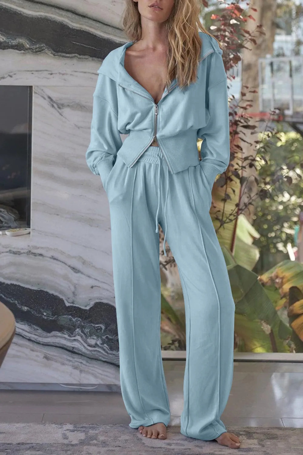 🖤 Zip-Up Hoodie & Pants Set – Move Freely, Lounge Boldly