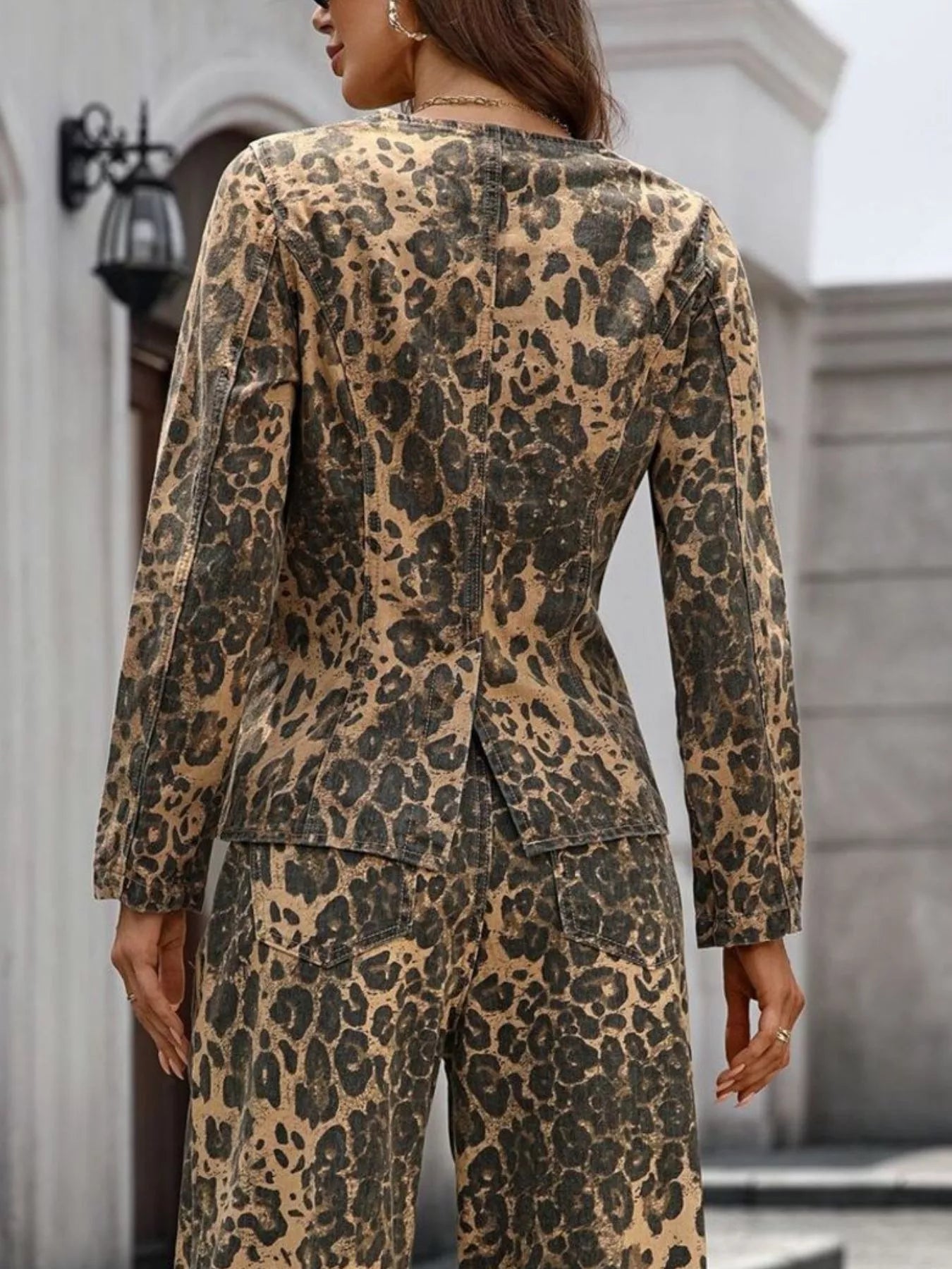 🐆Leopard Long Sleeve Top & Denim Skirt- Dazzle Beyond the Tag