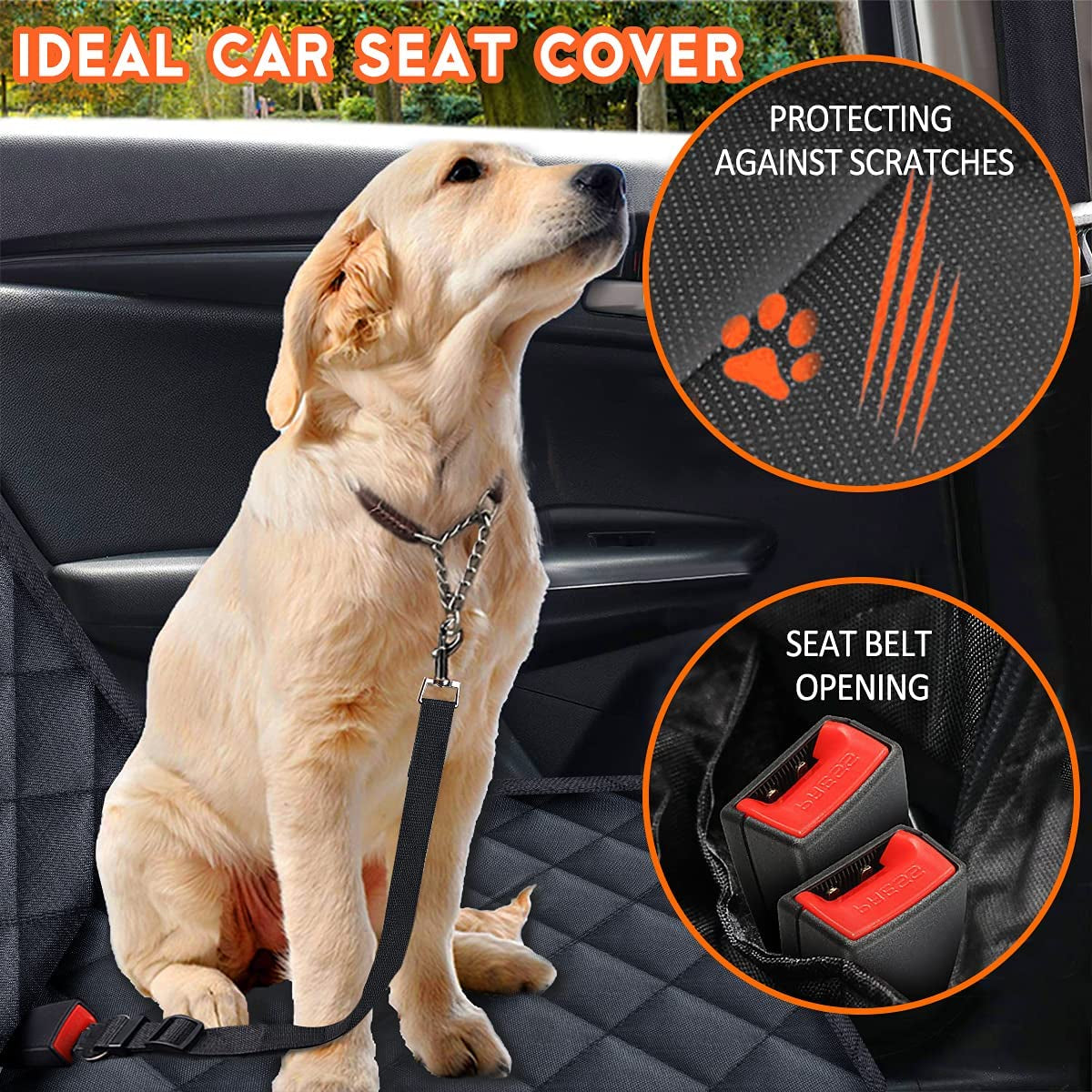 Universal Waterproof Dog Car Seat Cover – Durable, Non-Slip Protection for Pets & kids