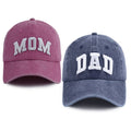 Mom & Dad Embroidered Hat Set | New Parent Gift & Parents Toolkit |