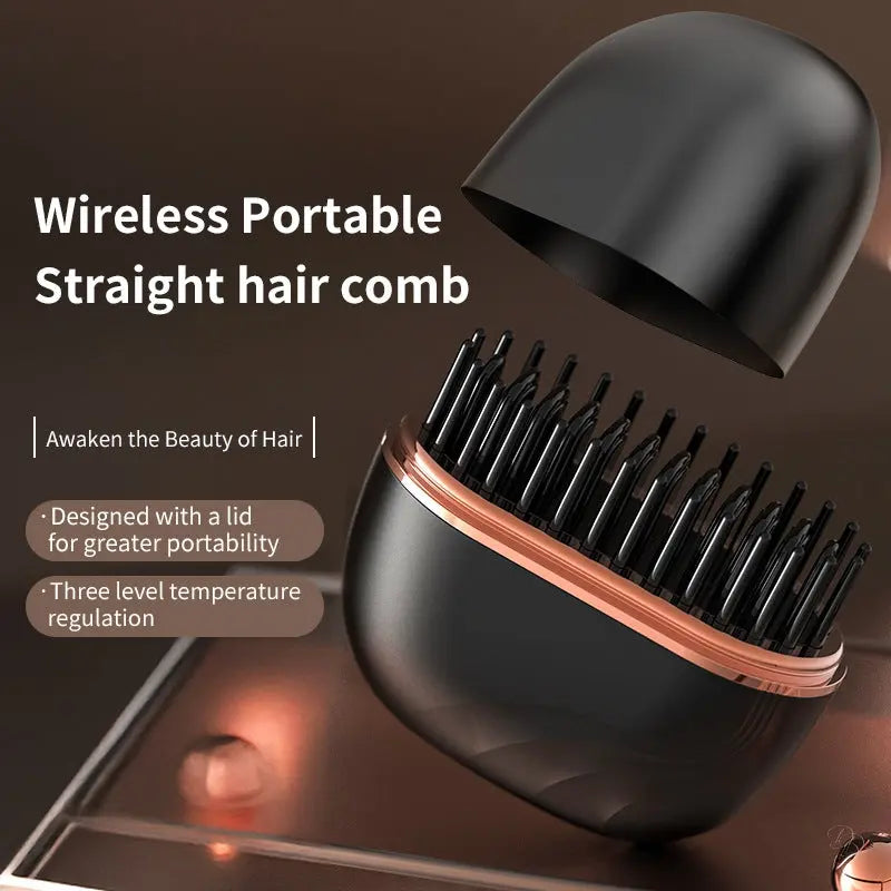 Trendy Travel Mini Hair Straightening Comb – Wireless, Portable & Multifunctional Dias Dazzling Discoveries
