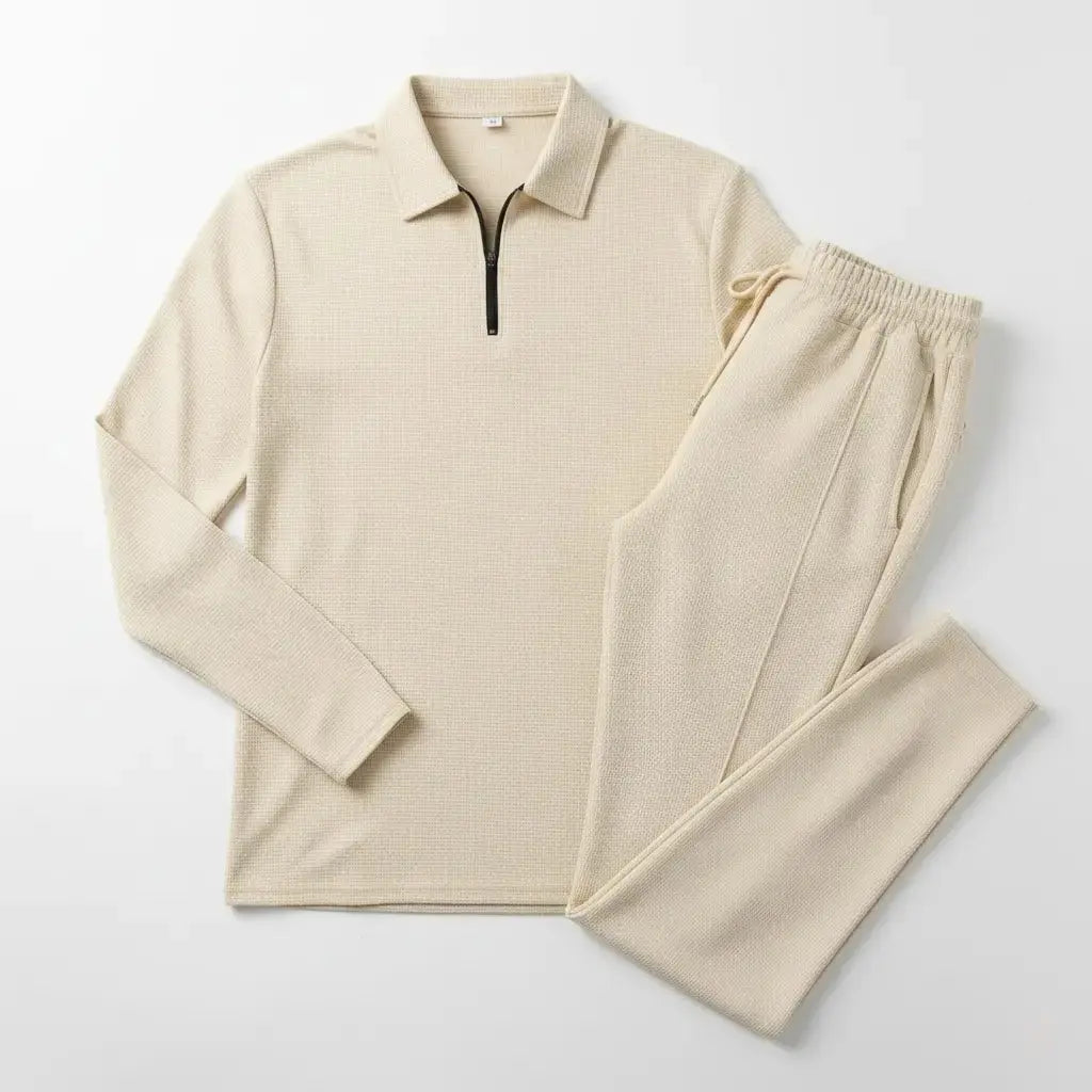 Men's Full Size Long Sleeve Top and Pants Set Plus Size Trendsi