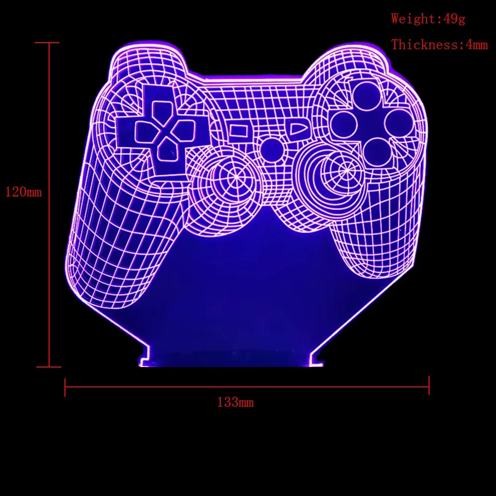 🌀 Anime LED Light – 3D Acrylic Night Lamp for Bedroom & Manga Decor