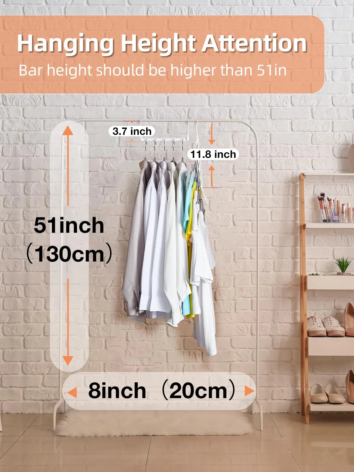 Plastic Space Saving Hangers, Hanger Organizer, Closet Organizer, 16 Pack, White