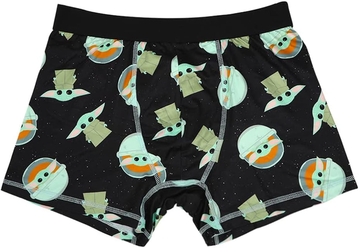 Star Wars Mandalorian the Child Character Mens 3Pk Boxer Briefs Set