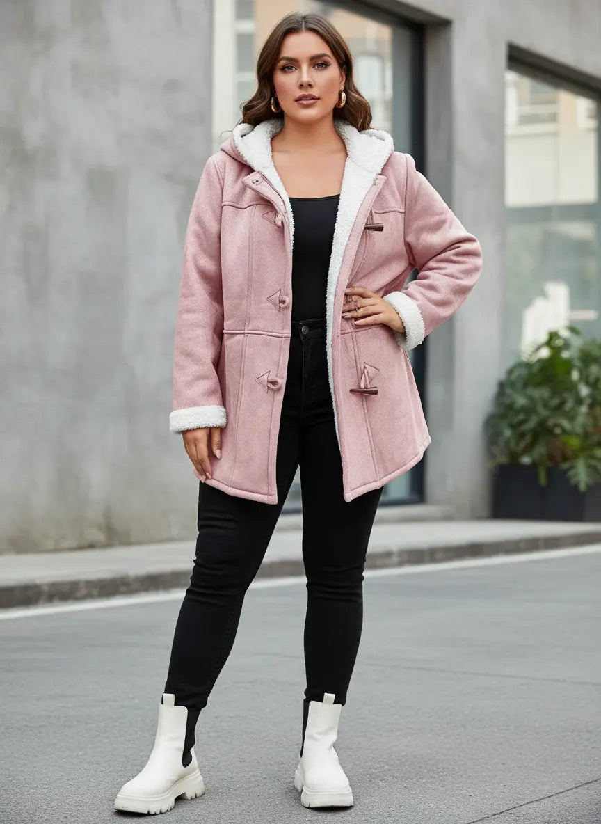 Snuggle up in the Dias Dazzling Discoveries Full Size Cozy Sherpa Lined Coat Trendsi