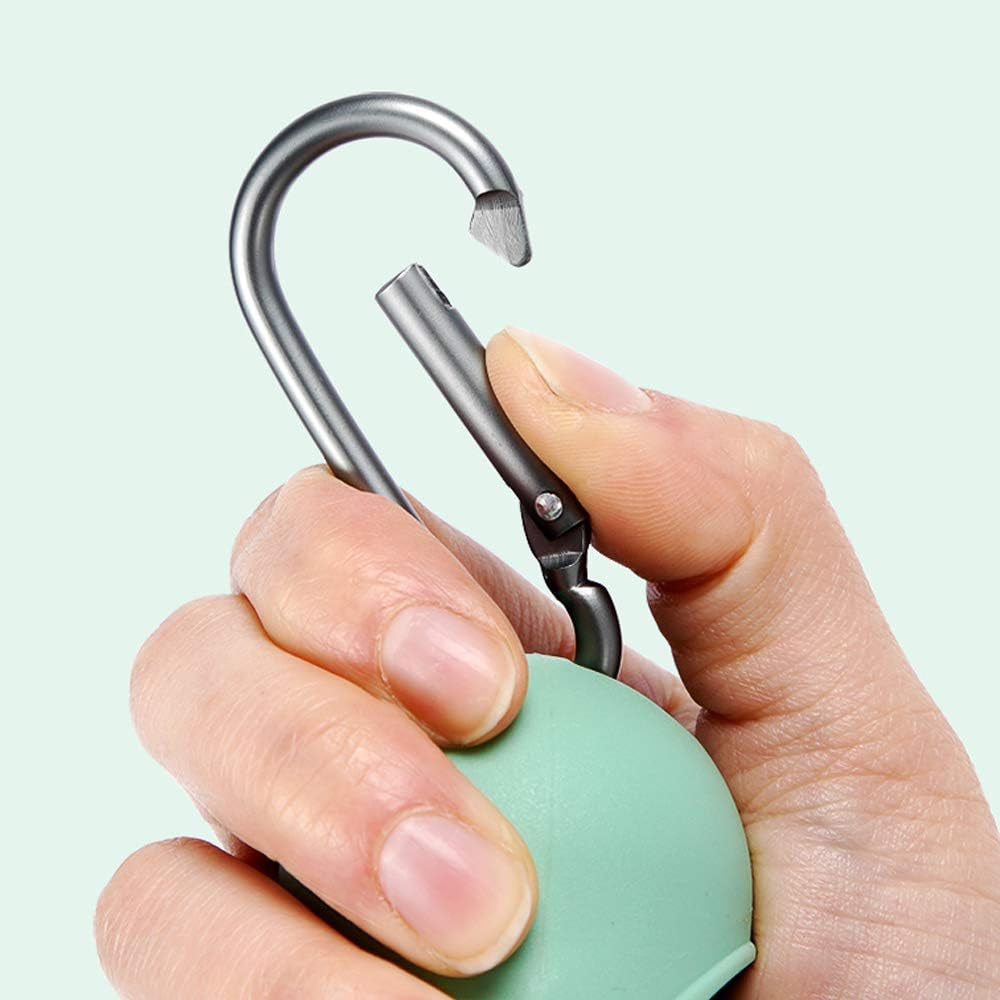 Light-Up Dog Poop Bag Dispenser (Mint Green) - Leash Clip Included
