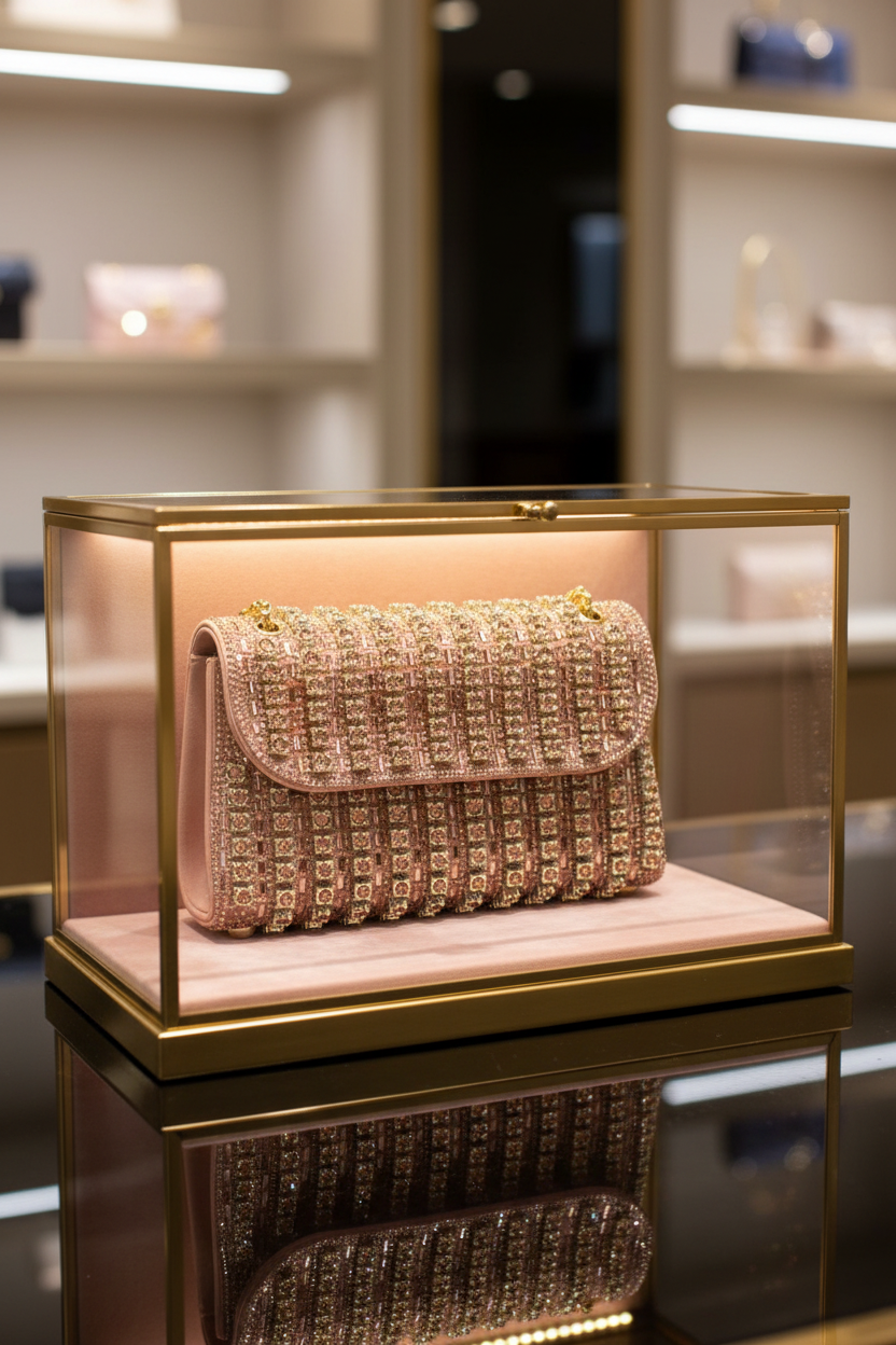 Rhinestone Chain Crossbody Bag – Bold Night-Out Evening Bag, Empowering Party Glam Dias Dazzling Discoveries