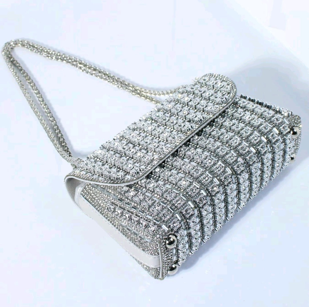 Elegant Evening Bag with Rhinestone Accents – Trendy Crossbody for Parties & Fall Fashion