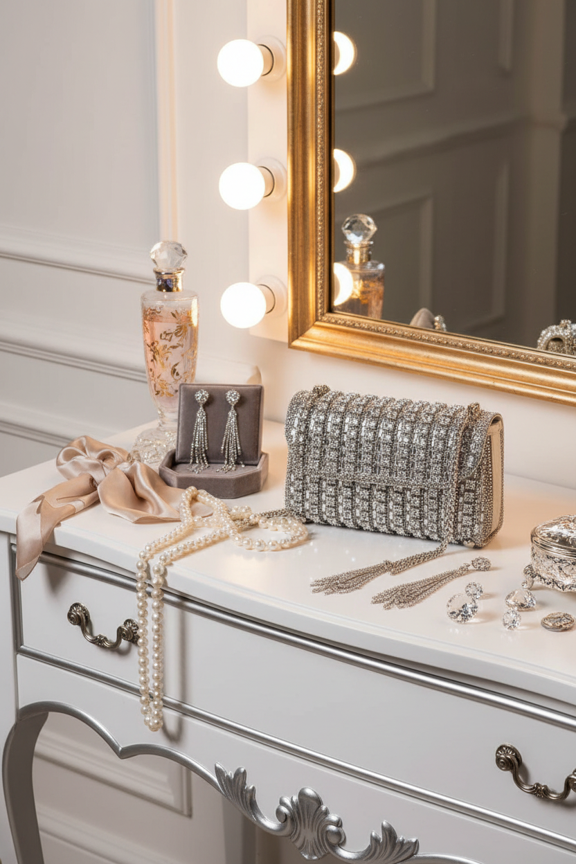 Rhinestone Chain Crossbody Bag – Bold Night-Out Evening Bag, Empowering Party Glam Dias Dazzling Discoveries