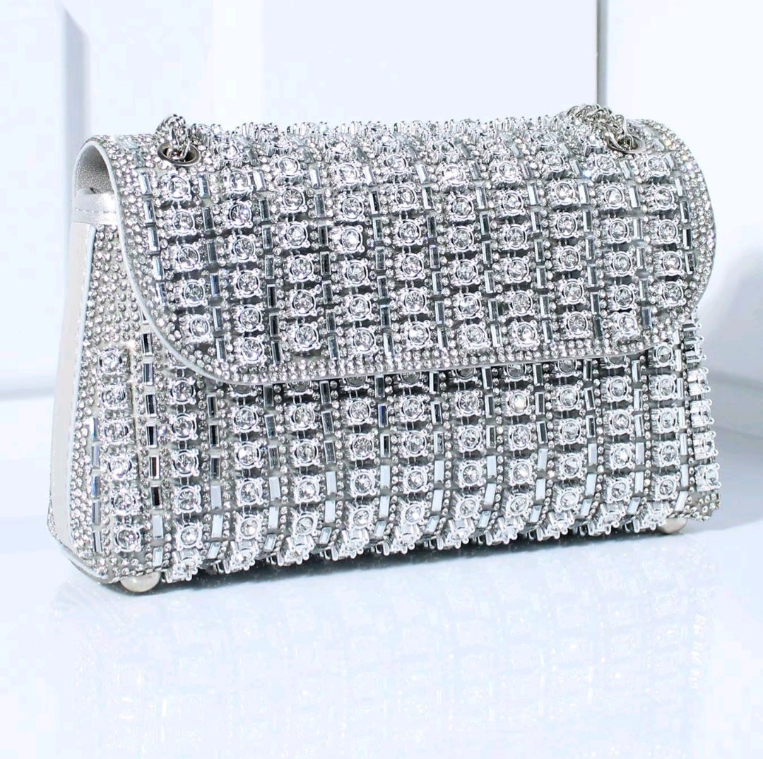 Elegant Evening Bag with Rhinestone Accents – Trendy Crossbody for Parties & Fall Fashion