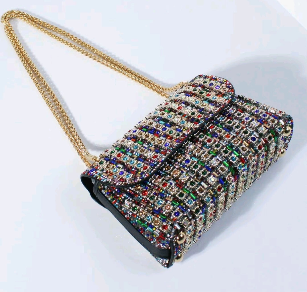 Elegant Evening Bag with Rhinestone Accents – Trendy Crossbody for Parties & Fall Fashion