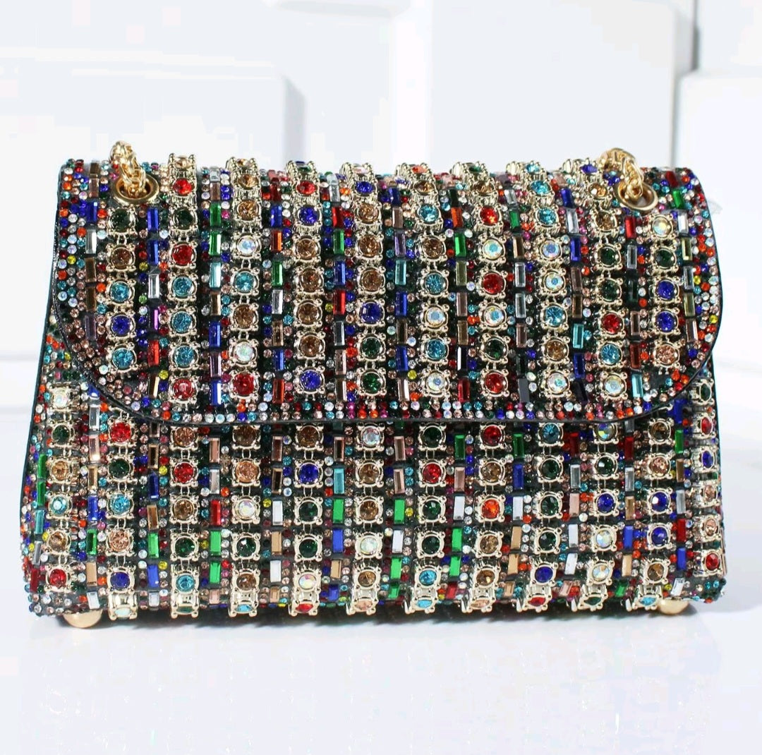 Elegant Evening Bag with Rhinestone Accents – Trendy Crossbody for Parties & Fall Fashion