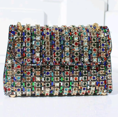 Elegant Evening Bag with Rhinestone Accents – Trendy Crossbody for Parties & Fall Fashion Dias Dazzling Discoveries