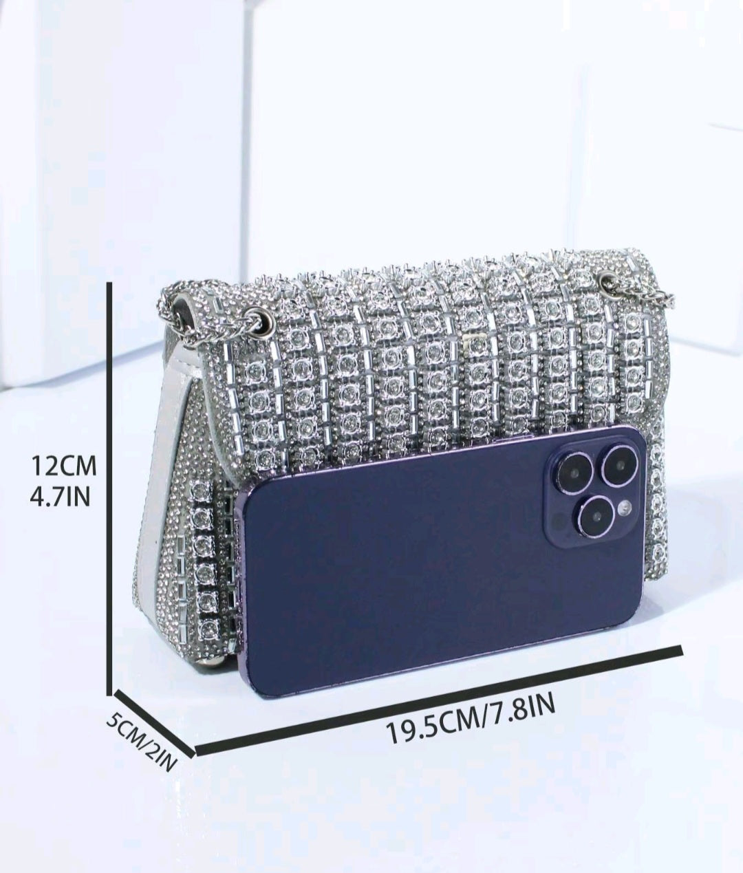 Elegant Evening Bag with Rhinestone Accents – Trendy Crossbody for Parties & Fall Fashion