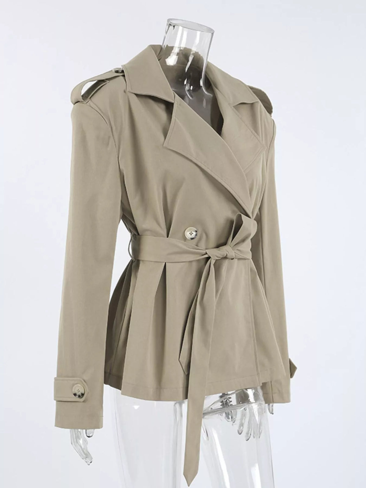 Chic Double-Breasted Belted Trench Coat Chic Double-Breasted Belted Trench Coat