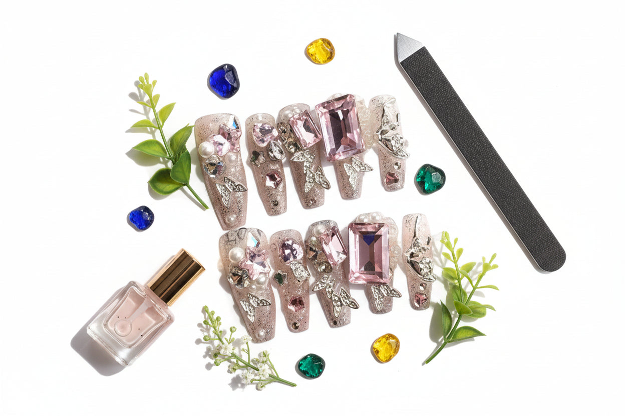 Butterfly Armor Press‑On Nails – Ultra‑Thin, Seamless, Sweet INS Style