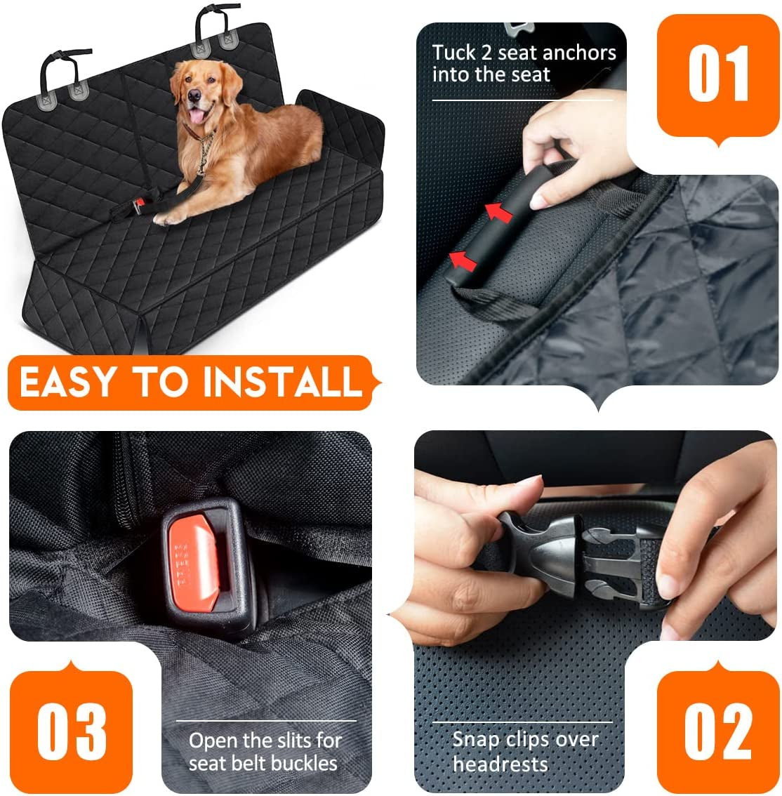Universal Waterproof Dog Car Seat Cover – Durable, Non-Slip Protection for Pets & kids