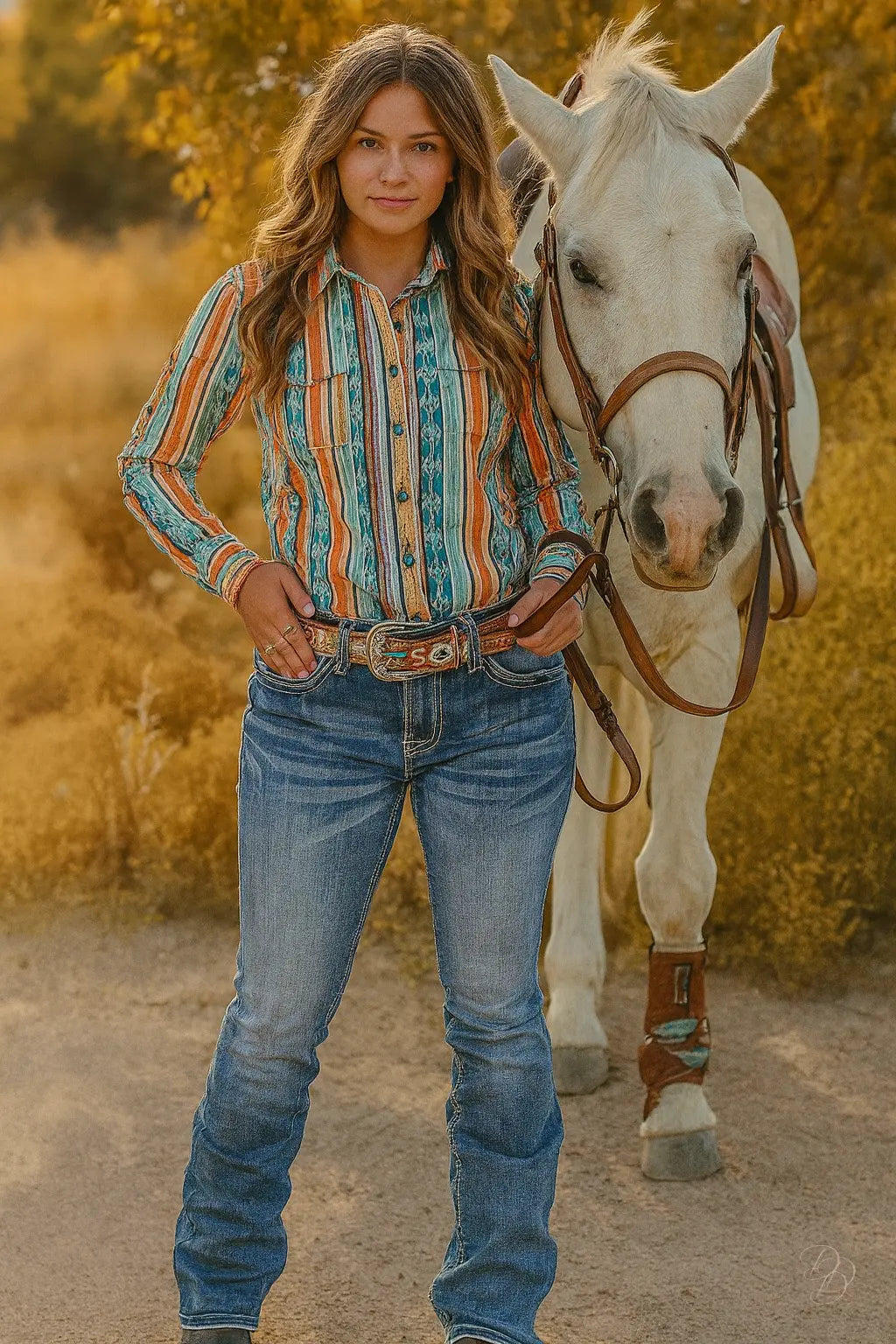 Embroidered High-Waist Jeans – Straight-Leg Dazzling Denim CJ