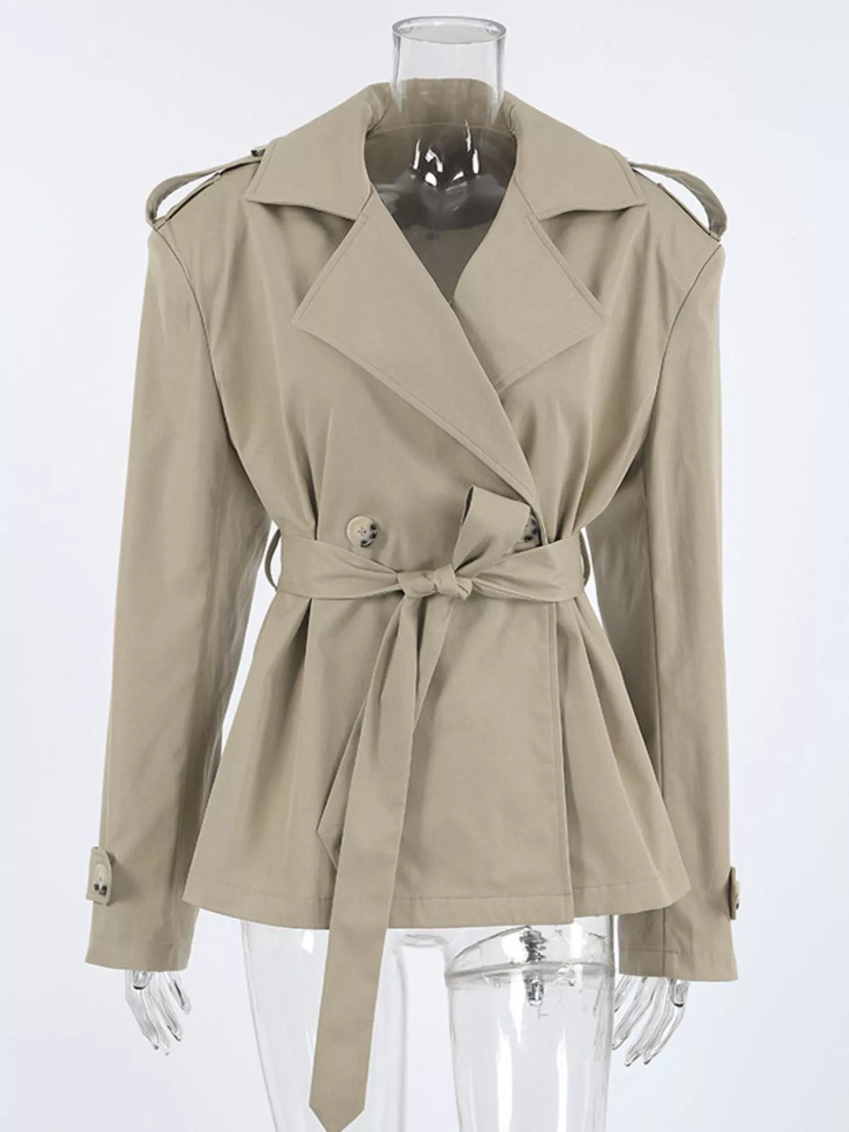 Chic Double-Breasted Belted Trench Coat Chic Double-Breasted Belted Trench Coat