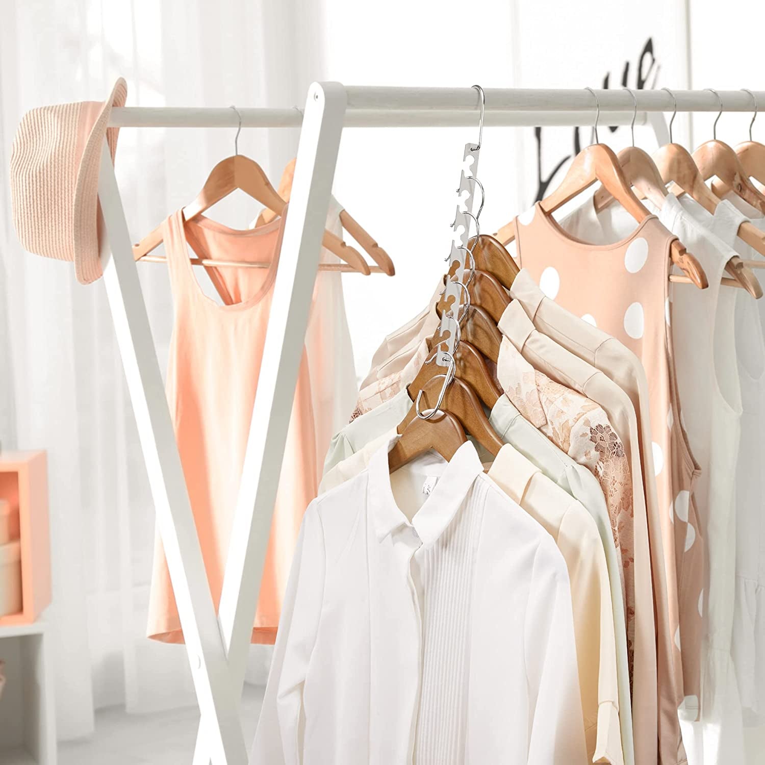 Space Saving Hangers for Clothes 12 Pack, Heavy Duty Hanger Organizer