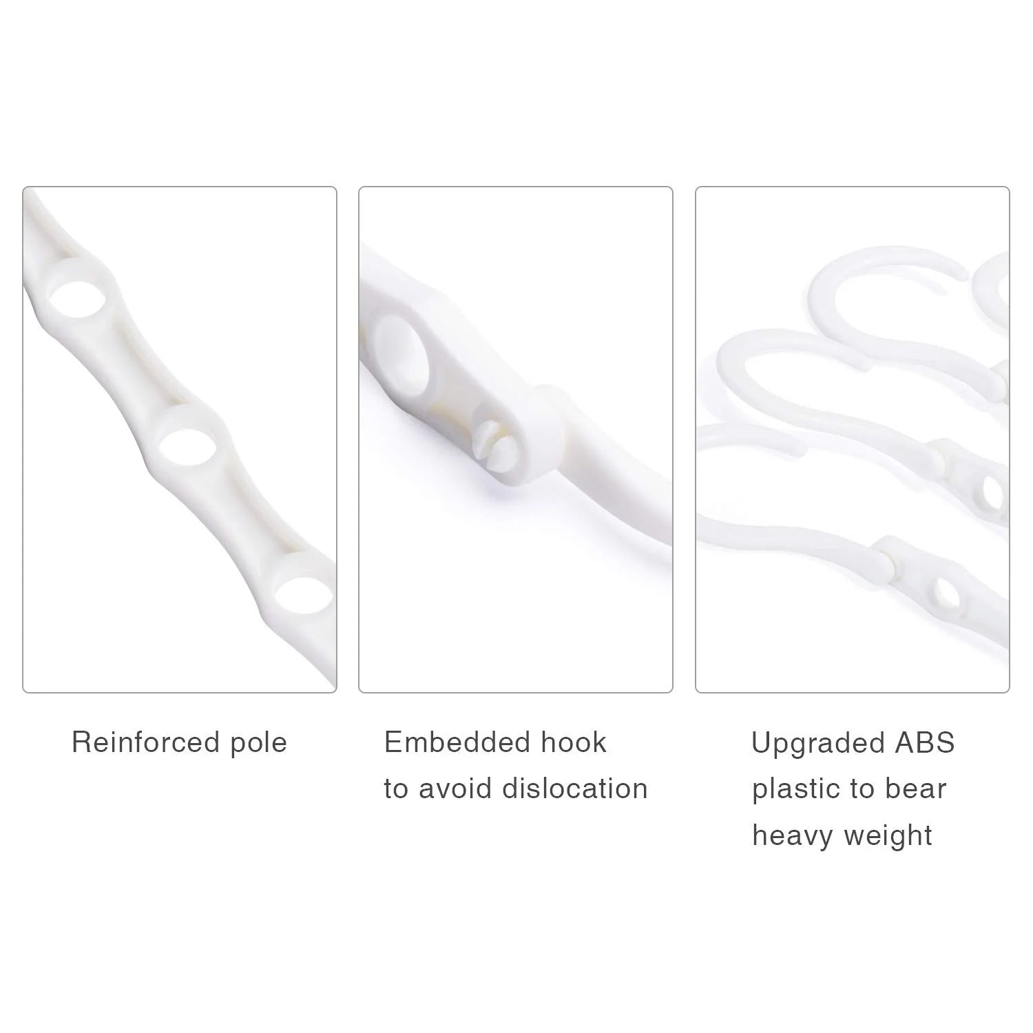 Plastic Space Saving Hangers, Hanger Organizer, Closet Organizer, 16 Pack, White