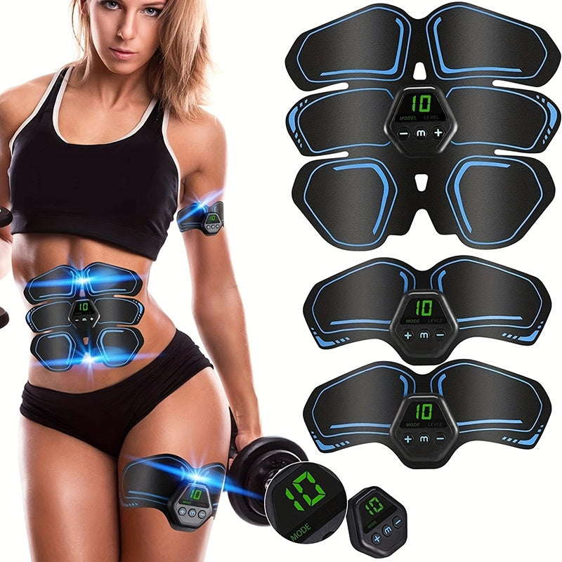The Dazzling ABS Trainer: EMS Muscle Stimulator with LCD Screen CJ