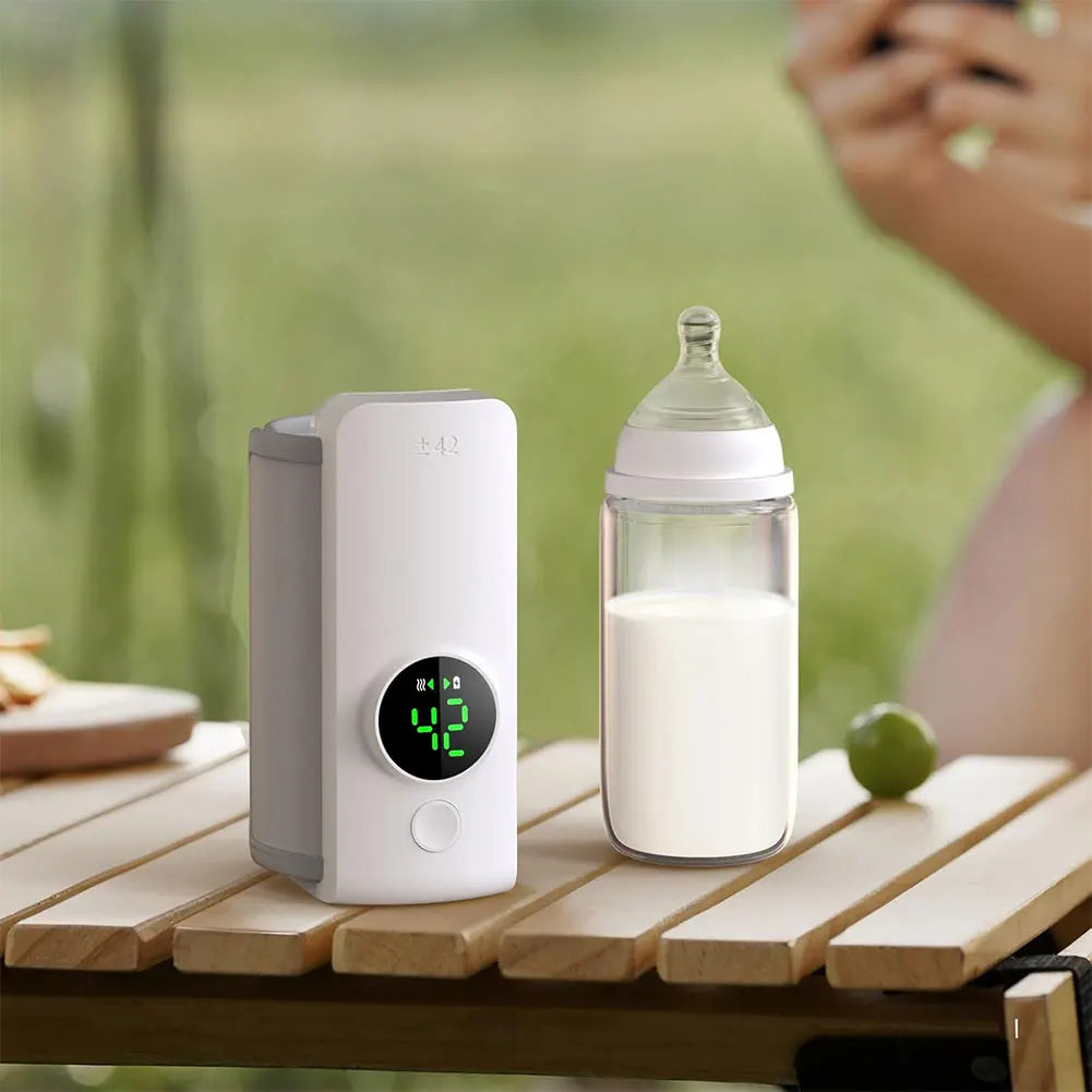 🍼 Warm Bottles Anywhere—Rechargeable Portable Bottle Warmer for On-the-Go Baby Feeding