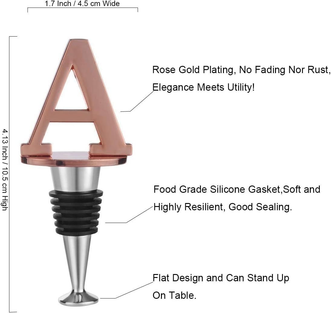 Prosecco Stopper - Personalized Rose Gold Wine Stopper
