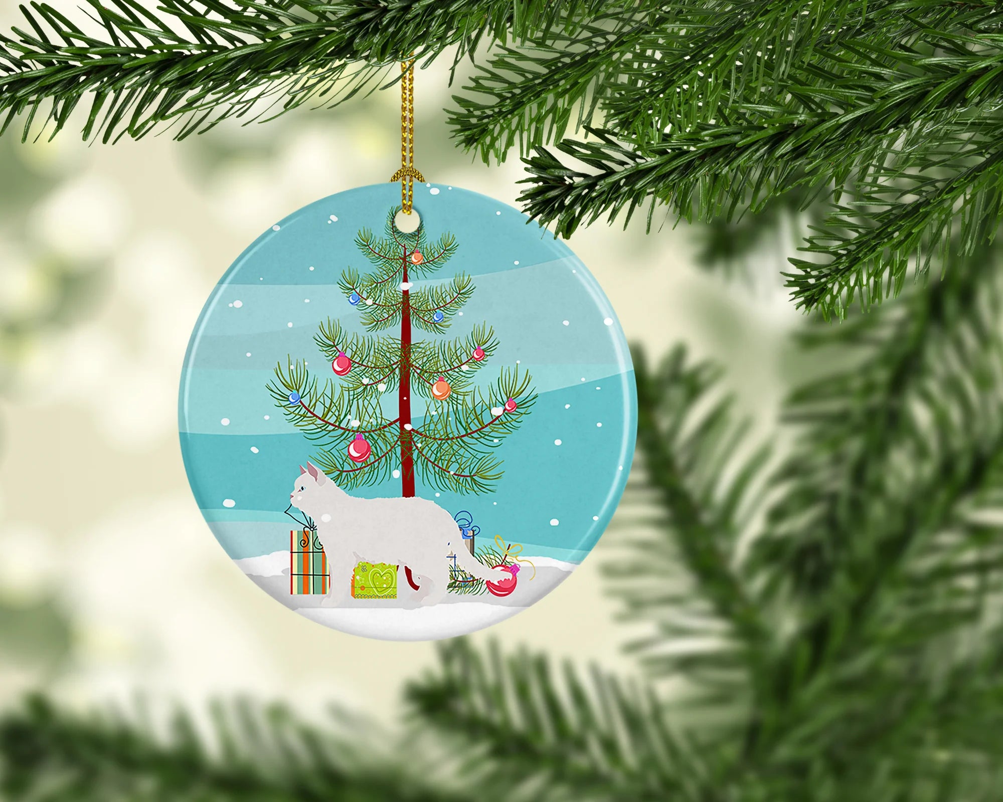 🎄Ceramic Christmas Ornament – Poodle Breed Artwork | Personalized Porcelain Tree Decoration | Caroline’s Treasures “Merry Christmas Tree” Collection