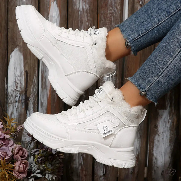 Footwear High-Top Platform Chunky Sneaker Boots with Lace-Up High-Top Platform Chunky Sneaker Boots with Lace-Up - Dias Dazzling 